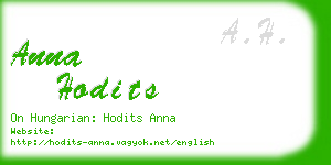 anna hodits business card